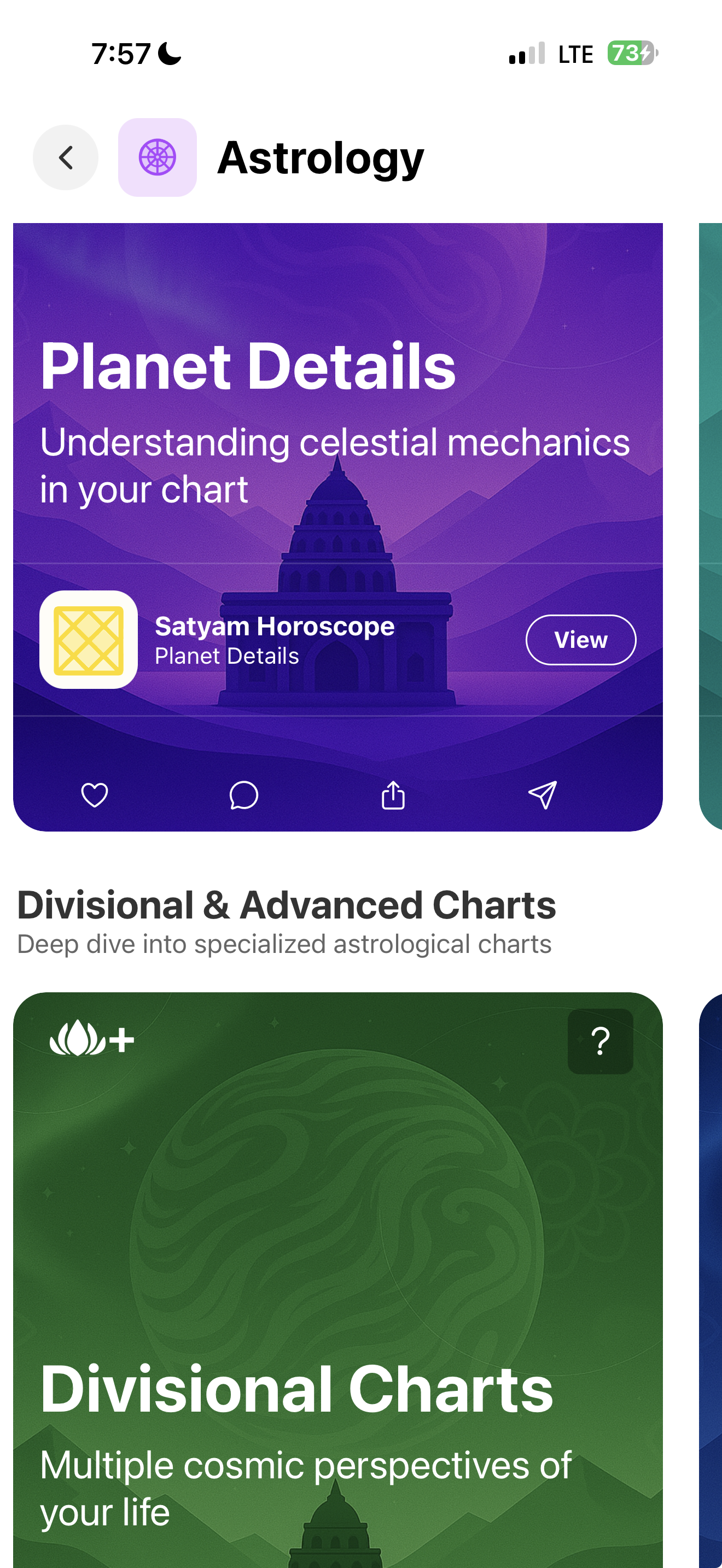 Kundali services in Satyam app